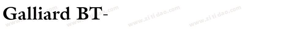 Galliard BT字体转换